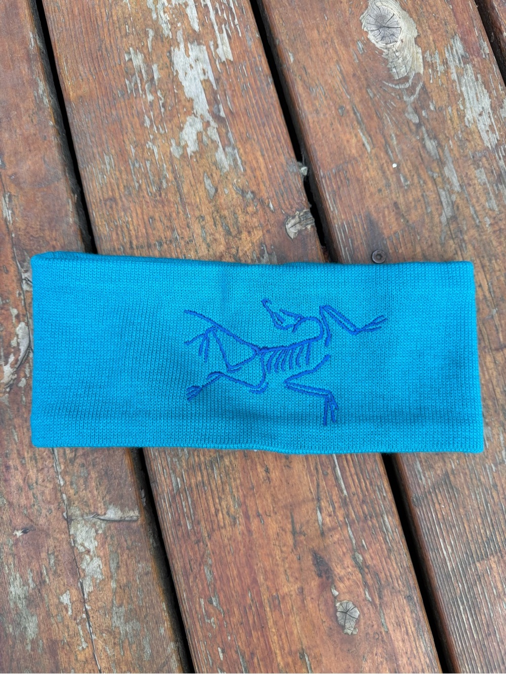 Arc'teryx Blue headband fleece interior